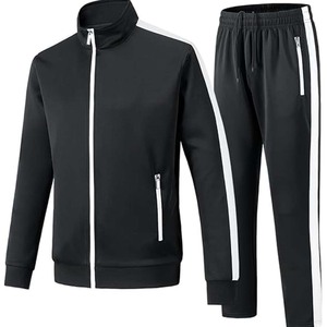 Conjunto Deportivo Informal de Dos Piezas para Hombre, Personalizado, con Capucha, de Poliéster/Algodón, Transpirable, con Cremallera Completa - Product Image 1