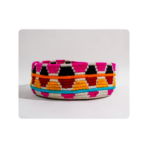 Large Modern Decorative Jute Seagrass Basket with Contrast Rim Handmade <b>for</b> Spice <b>Storage</b> and Home Organization - Product Image 1