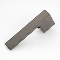 Serrure de porte magnétique carrée en alliage de zinc, loquet silencieux, bouton de verrouillage, poignée de porte intérieure avec plaque de recouvrement amovible pour chambre à coucher