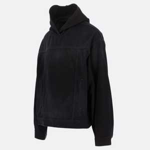 เสื้อฮู้ดสวมหัวผ้าฝ้าย100% ขนาดใหญ่พิเศษปักโลโก้ซิปเสื้อฮู้ดแบบกำหนดเองสำหรับฤดูหนาว - Product Image 4