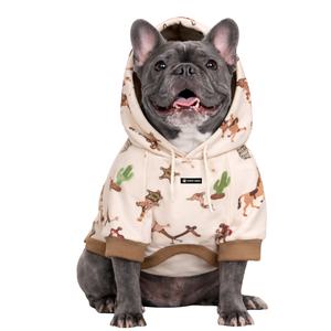 Sudadera con Capucha para Perro con Estampado Western, Tema Rodeo, de Forro Polar Suave, Cálida y Acogedora para Invierno - Product Image 1