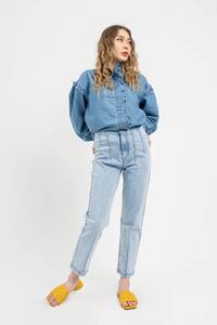 กางเกงยีนส์ผ้ายืดเข้ารูปสำหรับผู้หญิงกางเกงสกินนี่แฟชั่นคุณภาพสูงระบายอากาศได้ดีดีไซน์ล่าสุด - Product Image 6