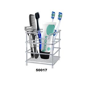 Organisateur de brosse à dents et de dentifrice en acier inoxydable Supports de salle de bain antirouille Support de rangement pour brosse en métal - Product Image 1