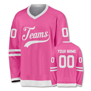 Nouveau style vierge échantillon gratuit maillot de hockey sur glace rouge et blanc maillot de hockey sur glace en polyester de haute qualité avec impression par sublimation - Product Image 1