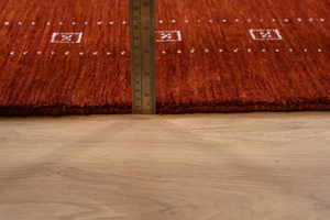 Alfombra Gabbeh de Lana Hecha a Mano, Color Borgoña, Naranja, Terracota, Estilo Vintage, Rojo Óxido, Alfombra Grande para Piso, Decoración Acogedora para el Hogar - Product Image 5