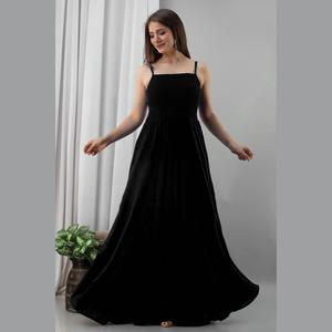 Robe de soirée longue à sequins coupe trapèze taille empire – Confortable et longueur ras du sol pour Quinceañera – Taille XL - Product Image 1