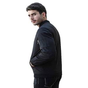 OEM logotipo personalizado de alta calidad de la vendimia de mezclilla de invierno de los hombres chaqueta de bombardero de cuello alto logotipo frontal posición impermeable transpirable - Product Image 4