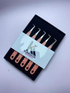 Kaamir Instruments Handmade Premium Quality Stainless Steel Anti-Magnetic Smooth Tip 10mm Eyelash Extension Tweezers Set - Product Image 4