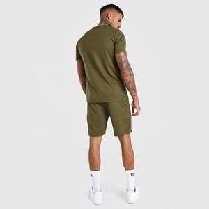 Meilleure vente Ensemble double court décontracté coupe ajustée pour hommes manches raglan Logo personnalisable Vêtements respirants pour l'été - Product Image 2