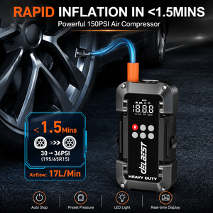 Kit Arrancador de Coche 6 en 1 con <span class=keywords><strong>Batería</strong></span> de Refuerzo, <span class=keywords><strong>Batería</strong></span> Externa de Litio y Compresor de Aire - Product Image 5