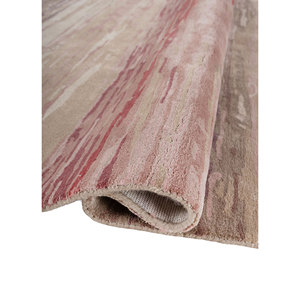 พรมขนสัตว์ผสมวิสโคสทอมือลายนามธรรมสีเบจ-น้ำตาล ยี่ห้อเจเนซิส สำหรับบ้าน ห้องนั่งเล่น ห้องนอน ห้องพักโรงแรม-ความหนาแน่นสูง-Tnq-4379 - Product Image 2