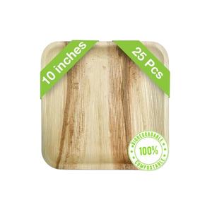 100% biodégradables écologiques jetables Areca Palm & Bamboo Plates Dining Use Pack avec Ins Design Style Gravure Technique - Product Image 4