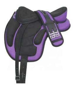 Sillín inglés sintético ligero sin árboles Diseño cómodo y ergonómico Adecuado para entrenamiento ecuestre y equitación - Product Image 1