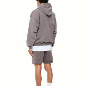 เสื้อฮู้ดลายนูนออกแบบได้เองเสื้อฮู้ดแบบสวมศีรษะแนวสตรีทพร้อมพิมพ์ลายและปักโลโก้3D - Product Image 5