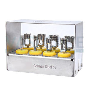 Kit de forets à tréphine pour implants dentaires (lot de 8) Kit de bouchons pour forets à fraises dentaires Nouveaux instruments chirurgicaux par Vaslcare - Product Image 2