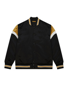 Chaqueta Universitaria de Satén con Logotipo Personalizado de Alta Calidad al por Mayor, Chaqueta de Béisbol de Satén de Poliéster para Hombre - Product Image 4