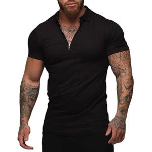 Nueva Camiseta Polo de Verano para Hombre, Camiseta Deportiva de Algodón Elástico, Polo Masculino con Cierre, Manga Corta, Corte Ajustado, Ropa Informal para Gimnasio - Product Image 2