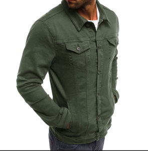 แจ็คเก็ตยีนส์ลำลองผู้ชายคุณภาพสูงสำหรับฤดูหนาว สไตล์วินเทจแบบดิสเทรส กระดุมแถวเดียว ทรงสลิม แห้งเร็ว เป็นมิตรกับสิ่งแวดล้อม - Product Image 2