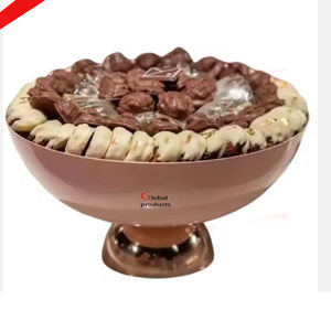 Tazón de servir de forma redonda de acero inoxidable con acabado plateado de alta calidad para restaurante y bar de hotel - Product Image 4