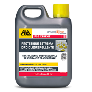 FOB FILA Solutions d'entretien des surfaces, Scellant hydrofuge et oléofuge, Sans film, Sans danger pour les aliments, pour Granit, Béton, Terracotta, Pierre de carrière, 1L - Product Image 1