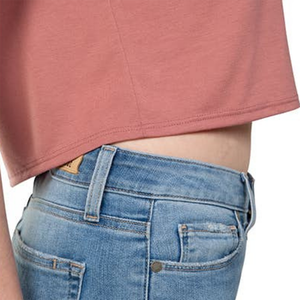 Camisetas cortas de algodón 100% de diseño OEM para mujer, camisetas cortas de mujer de Color sólido de la mejor calidad a la venta - Product Image 2