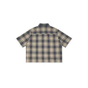 Camisa Casual de Lino y Algodón a Cuadros para Hombre, Corte Holgado, Manga Corta, Cierre de Botón, hasta la Talla 6XL - Product Image 2