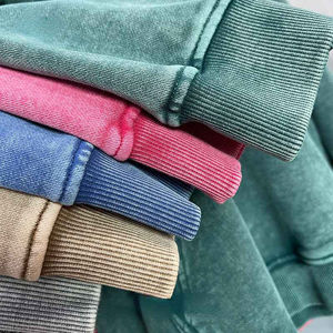 Nueva llegada Unisex pulóver camuflaje piedra lavado Sudadera con capucha alta calidad 100% algodón personalizado hombres peso pesado Vintage de gran tamaño - Product Image 6