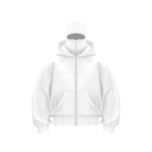 Custom Men's Heavyweight Oversize Doble Zip up Drop Shoulder sudaderas con capucha de los hombres sobre la cara sudaderas - Product Image 6