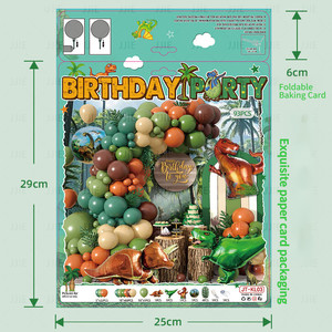 Dinosaur-Themed <b>Party</b> Foil Balloon Children's Birthday <b>Decoration</b> Set - Product Image 4
