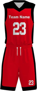 Uniforme de basket-ball OEM avec impression du logo de l'équipe, séchage rapide, 100% polyester, vêtements de sport personnalisés, maillot de sport pour adultes, transfert thermique, taille plus - Product Image 2