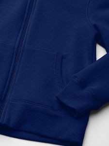 2025 Vintage otoño Streetwear hombres 100% algodón Sudadera con capucha Casual sudadera bordado cremallera diseño sólido patrón cuello con capucha - Product Image 3
