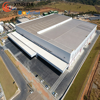 Bâtiment d'entrepôt industriel écologique préfabriqué en acier pour les installations de stockage en vrac industrielles