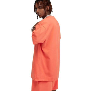 Camiseta deportiva de verano para hombre Heavyweight 100% algodón 180 gramos hombro caído cuello redondo cuello nuevo diseño Logo frontal ubicado - Product Image 3