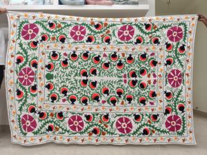 Tendencia 100% algodón pato colores brillantes tradicional Aari bordado a mano Quandong jardín colcha y cubiertas de mesa - Product Image 4