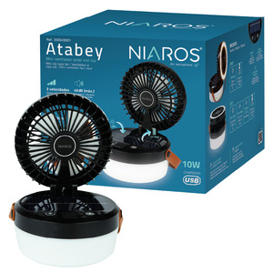 Ventilatore solare portatile Niaros Mini con luce LED 10W USB-C e power bank (300045001) - Product Image 3