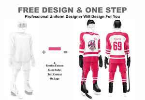 Design génial personnalisé impression par sublimation taille personnalisée uniforme de hockey sur glace haut tendance 100% polyester uniforme de hockey sur glace - Product Image 2
