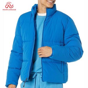 Meilleur prix Veste matelassée grande taille pour hommes avec col montant à manches longues Style décontracté pour l'hiver 100% Nylon - Product Image 1