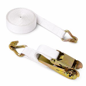 Correas de Amarre Blancas de 25 mm del Fabricante Vietnamita, Correas de Poliéster con Ganchos de Acero Resistentes para Transporte, Personalizables - Product Image 6