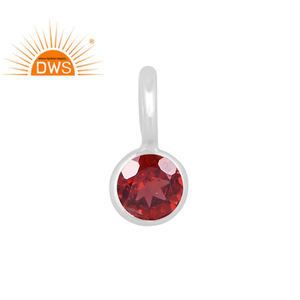 Colgante de piedras preciosas granate natural de plata de ley fina más vendido, fabricante de joyería personalizada - Product Image 1
