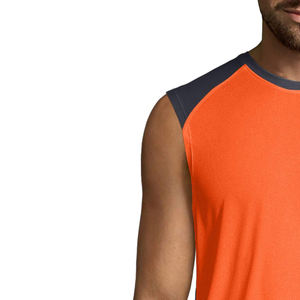 Débardeur pour homme en patchwork personnalisé, vêtements de sport pour la salle de sport, entraînement, séchage rapide, prix de gros - Product Image 1