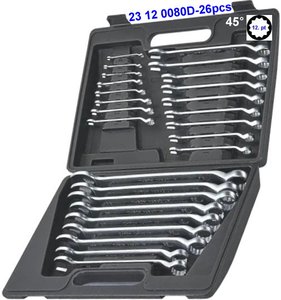 Jeu de clés mixtes 26 pièces 45 en 1 avec étui rigide, manuel, personnalisable OEM - Product Image 2