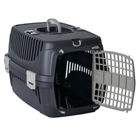 Sac à dos de transport Afossa écologique en métal et plastique à 2 portes pour petits chiens et chats, utilisation extérieure, transport aérien, fermeture à bouton-pression, 33x48x31cm