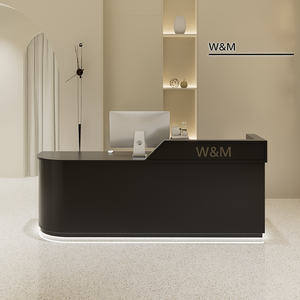 Mostrador de Recepción Moderno de MDF para Hospital, Supermercado, <span class=keywords><strong>Restaurante</strong></span> y Tienda de Alimentos - Tamaño y Color Personalizables - Product Image 3