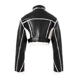 Veste en cuir de moto pour femme, en cuir véritable, sur mesure, de qualité supérieure, vente en gros - Product Image 4