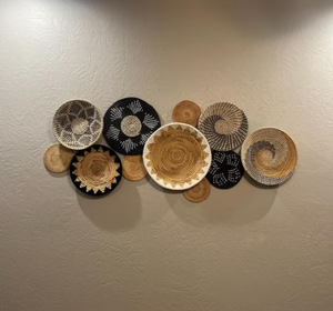 Juego de 11 Cestas Africanas Variadas al por Mayor, Cesta de Ruanda, Decoración de Pared de Terracota para Colgar en la Pared - Product Image 6