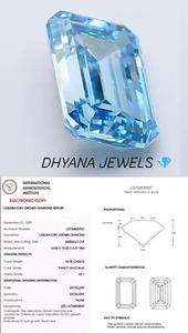 Diamante Cultivado en Laboratorio, Corte Esmeralda, 10.05 Quilates, Color Azul Intenso, Claridad VVS1, Piedra Suelta con Certificado IGI, Joyería al por Mayor - Product Image 5