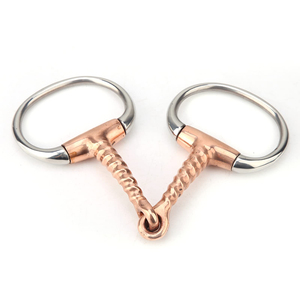 Brida de Anillo Dee para Caballo con Boquilla de Acero Inoxidable Tipo Sacacorchos y Acabado Pulido Liso para Equitación - Product Image 2