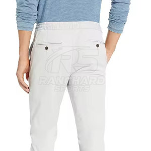 Pantalons de sport de couleur personnalisée, longue durée, pour hommes, en polyester et coton écologiques, respirants - Product Image 5