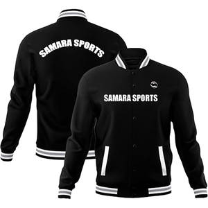 Chaqueta Varsity de Lona Personalizada, Talla Grande para Hombre, Cuello Alto, Transpirable, Bordado de Alta Calidad, Estilo Vintage, para Deportes de Equipo - Product Image 4