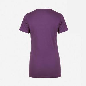 Camiseta de Algodón Peinado para Mujer, Estilo Novedoso, Estampado Serigrafiado, Color Morado - Product Image 4